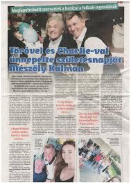 Mészöly kálmán felesége, bardi gyöngyi és kezében a nemzeti sport mai száma (fotó: Kalman Bacsit Kituntettek Index Forum
