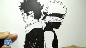 Contour kakashi, trying to vary the thickness and darkness of the line. Kakashi And Obito Drawing Easy Novocom Top