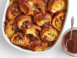 Double Chocolate Croissant Bread Pudding Recipe Food Network Recipes Bread Pudding With Croissants Food