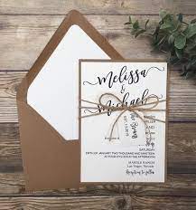 Rustic Wedding Invitation Wedding Invitation Kit Simple Etsy Kraft Wedding Invitations Wedding Invitation Kits Minimalist Wedding Invitations