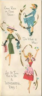 Happy Birthday Cards For Women Vintage Blonde Hair Woman Model Rain Coat Umbrella Chic Birthday Greeting Card For Sale 72 Birthday Greetings For Women Vintage Cards Vintage Birthday Cards