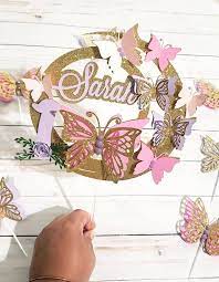 Download 3d Butterfly Cake Topper Butterfly Party Butterfly Etsy