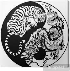 Yang is a blue rabbit with purple eyes like his father, master yo. Leinwandbild Drachen Und Tiger Yin Yang Symbol Pixers Wir Leben Um Zu Verandern