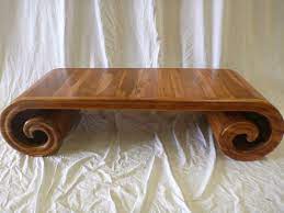Fantastic limited edition scroll coffee table designed and manufactured by amparo calderon tapia. Balinese Furniture Timber Wooden Low Scroll Coffee Table Long Honey Stain Teak Outdoor Furniture Balinese Furniture Teak Furniture