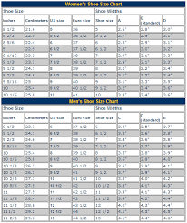 Determine Your Shoe Size Shoe Size Chart Dunham Sports Shoes