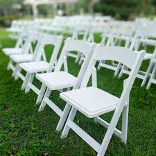 White living room chairs : Padded White Folding Wedding Chair The Wedding Shop