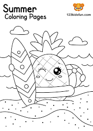 Color pictures of sizzling suns, seashells, beach sandcastles, swimming pools and more! Free Printable Summer Coloring Pages For Kids 123 Kids Fun Apps
