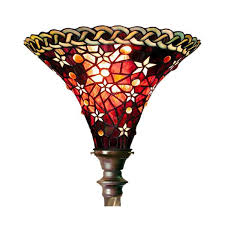 Fits modern and vintage lamps such as stiffel and many others. Warehouse Of Tiffany 72 In Red Vintage Star Foot Switch Torchiere Floor Lamp With Glass Shade Rona
