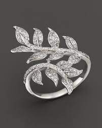 Bloomingdale S Diamond Leaf Ring In 14k White Gold 50 Ct T W Jewelry Accessories Bloomingdale S Diamond Leaf Ring White Gold Fine Jewelry Ring