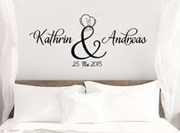 Bedeutung des schlafzimmers für den einzelnen das schlafzimmer hat für den menschen als passende wandtattoos kann man motive aus anderen kulturen, die beruhigend wirken, wählen. Wandtattoo Schlafzimmer Namen Hochzeitsdatum Wandtattoos