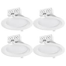 Choose from indoor lighting options compatible with different wattages to illuminate large or small spaces. Globe Electric White Wide Angle Integrated Led Recessed Lighting Kit 6 In Pack Of 4 Lowe S Canada