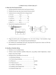 Contoh file soal bahasa jawa kelas 6 semester 1 2020. Latihan Soal Uts Ipa Kelas 7
