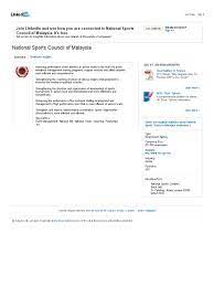Majlis sukan negara malaysia), is a statutory board under the ministry of youth and sports of the government of malaysia. National Sports Council Of Malaysia Linkedin Linked In Technology Engineering