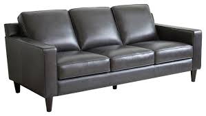 Give your home a strong yet soothing look with a gray leather living room set. In Stock Stardell Top Grain Leather Sofa Dark Gray Midcentury Sofas By Abbyson Living Houzz