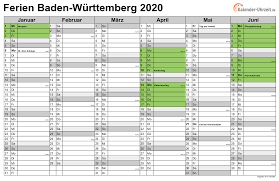 Auf das bundesland um weitere darstellungen der schulferien zu erhalten Ferien Baden Wurttemberg 2020 Ferienkalender Zum Ausdrucken
