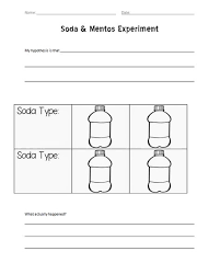 Soda And Mentos Experiment Worksheet Summer School Science Soda And Mentos Experiment Science Fair