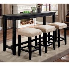 Bar height tables allow the folks sitting to talk to the folks cooking at eye level. Caerleon 4 Pc Black Counter Height Table Set By Furniture Of America