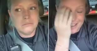 Moment cop breaks down in tears over McDonald's McMuffin