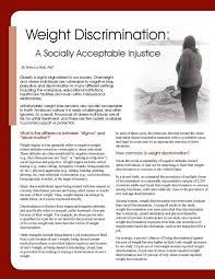 Weight Discrimination: A Socially Acceptable Injustice - Obesity Action  Coalition