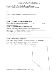 Our Alberta Textbook Fur Trade Resource Preview Social Studies 4th Grade Social Studies Social Studies Resources