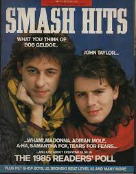 smash hits december 1985 bob geldof and john taylor bob geldof john taylor duran