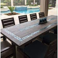 River Mosaic Table Top Tile Patio Table Diy Table Top Mosaic Table Top