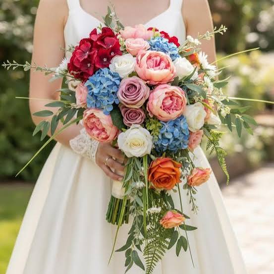 Dusty Rose Blue Wedding Bouquet, Blush Pink Burgundy Boho Bouquet Dusty Roses Blue Burgundy Wedding Bouquet - Etsy Ireland
