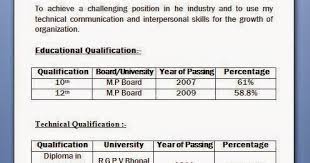 Diploma sample resumes creative images. Mechanical Diploma Resume Format For Freshers
