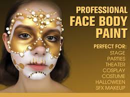 Black And White Face Paint VIOLA HOUSE Face And Body Paint, Silver Gold,  Washable For Adults & Children, Halloween Christmas SFX Special Effects  Makeup, 60g/2.11oz (Gold Metallic Gold Spray Paint