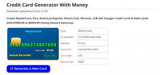 A credit card generator is an online tool that generates random credit card details. Best 10 Credit Card Generator With Money 100 Fake Visa Card That Work