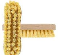 Hand Scrub Brush 2-Pack Stiff Natural Bristle Scrubbing Brushes For  Decking, Garden, Block Cleaning Deck Brush