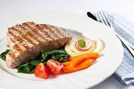 Spice Rubbed Seared Tuna Steaks With Balsamic Reduction Recipe Tuna Steaks Tuna Steak Recipes Grilled Fish Recipes