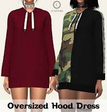 Free delivery on orders over $40! Oversized Hood Dress Lumy Sims