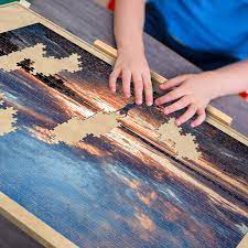 Wood puzzles game sets : Becko Puzzle Board Bracket Set Jigsaw Puzzle Plateau Wooden Puzzle Board Kit With Puzzle Board For Up To 1000 Pieces