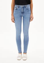 TILLAA Skinny Jeans Mid Waist Bio-Baumwoll Mix X-Stretch