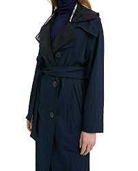 Bimba Y Lola Womens Long Midnight Blue Raincoat 182br5001