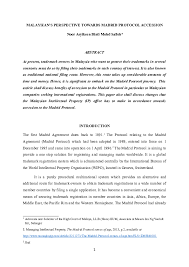 Litigation associate at iza ng yeoh & kit wilayah persekutuan kuala lumpur, malaysia 251 kenalan. Doc Malaysian S Perspective Towards Madrid Protocol Accession Noor Asyikeen Mohd Salleh Academia Edu