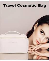 Amazon.com: TUYSKE Travel Makeup Bag Large Capacity Cosmetic Bags  Waterproof Toiletry Bag for Women Lay Flat PU Leather Makeup Bag with  Divider and Handle Makeup Organizer Bag Cosmetic Pouch Brown : Beauty