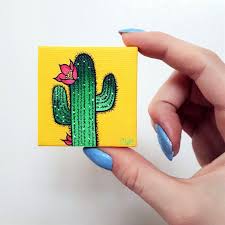 Place a dab of green oil paint on your palette and dip a continue painting one side of the cactus with the color until you're happy with how it looks.19 x research source. 32 Cactus Ideas Cactus Cactus Painting Cactus Paintings