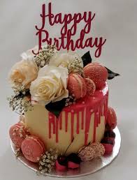 Maybe you would like to learn more about one of these? Bright Pink Drip Cake Happy Birthday Flower Cake Happy Birthday Cake Images Happy Birthday Cakes