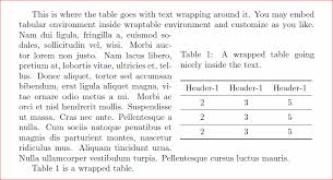 Wrap Text Around A Tabular Tex Latex Stack Exchange