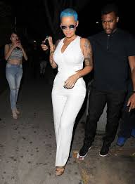 Amber Rose S Hair Is Now Blue Amber Rose Hair Amber Rose Style Amber Rose