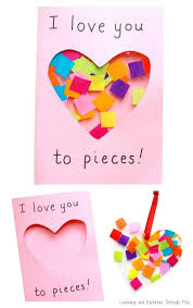 Love You To Pieces Suncatcher Card Valentine Crafts For Kids Mothers Day Crafts For Kids Mothers Day Crafts