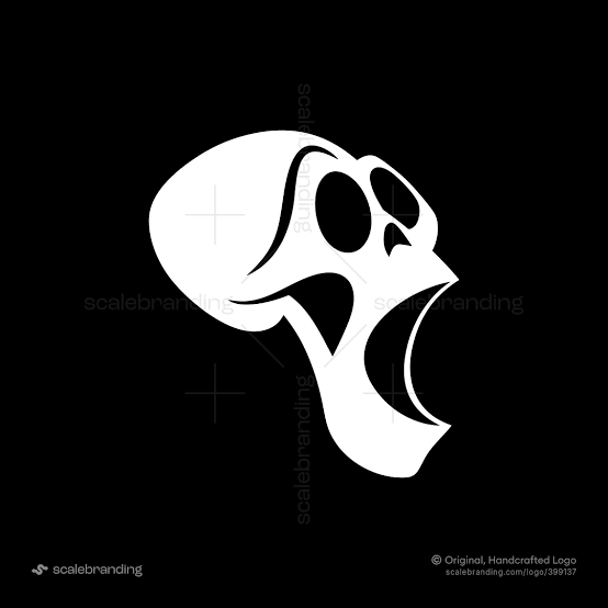 Bold Screaming Skull Logo Design