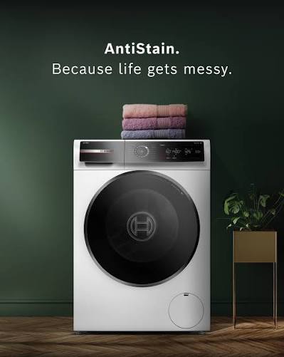 Bosch's AntiStain Plus feature, available on selected models, automatically  adjusts the wash cycle to tackle up to 16 of the most common stains — like  red wine, grass, and oil — with