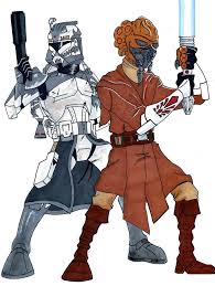 Commander Wolffe And General Plo Koon Star Wars Models Star Wars Fandom Star Wars Poster
