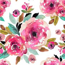 22 high quality floral images free in different resolutions. Large Roselynn Floral In Magenta On White Hawthorne Supply Co