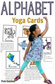 Alphabet yoga · a = airplane. Alphabet Yoga Pink Oatmeal Shop Yoga For Kids Kids Yoga Poses Abc Yoga