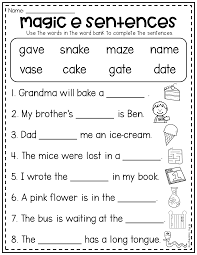 Magic E Worksheets And Centers Cvce Activities In 2020 Reading Comprehension Lessons English Writing Skills Magic E