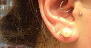 Daith And Forward Helix On Same Ear Tragus Forward Helix Forward Helix Ear Piercings Helix